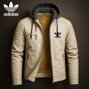 AD® Premium Leather Hooded Jacket